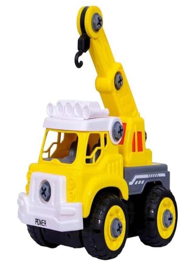 MAPA PLAY Construction Truck Toys for Kids Power Crane Excavator Crane Bulldozer and Excavator Construction Toy Vehicle Unbreakable Toy Plastic Construction Realistic Engineer Vehicle, Multi Color - Image 2
